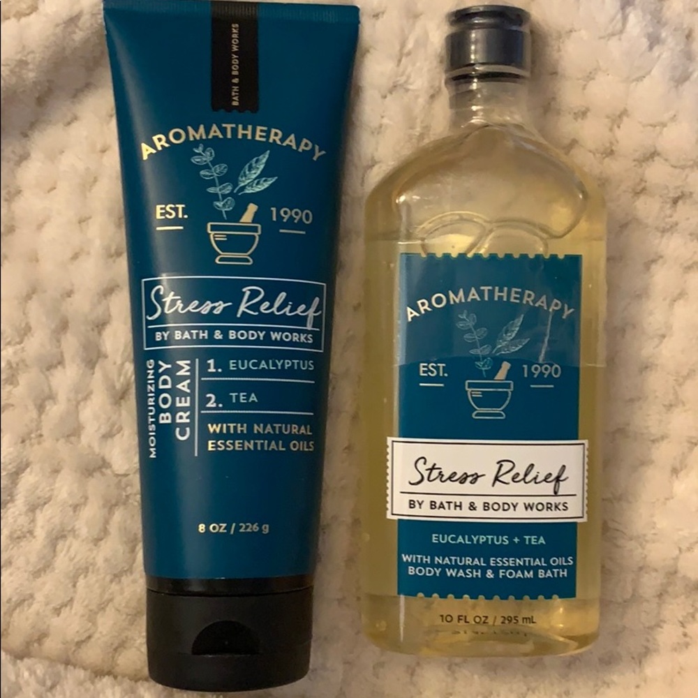 Bath and Body Works  Body Wash and Body Cream.